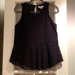 Loft black sleeveless top